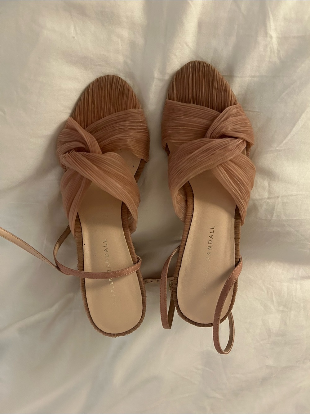 Loeffler Randall Reed Beauty Pleated Twist Heel Size 9